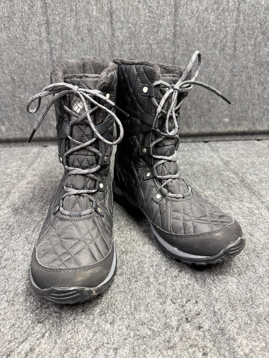 Columbia Shoes - Columbia Omni-grip Waterproof Techlite Black Quilted Lace-Up Winter Boots